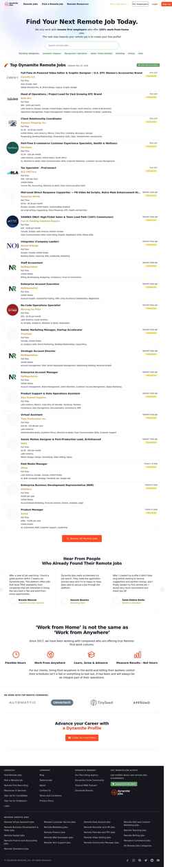 Screenshot dynamitejobs.com