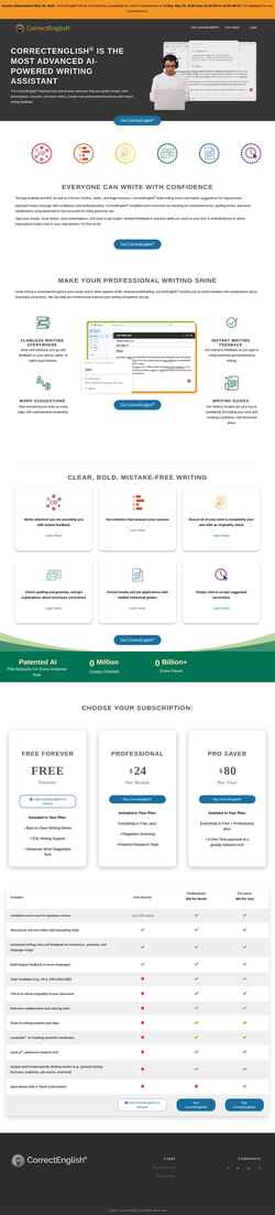 Captura de pantalla correctenglish.com