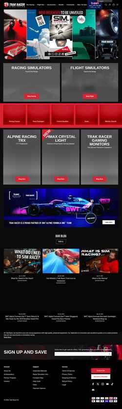 Captura de pantalla trakracer.eu