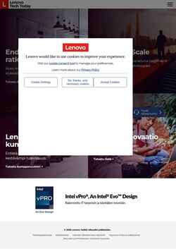 Posnetek zaslona techtoday.lenovo.com