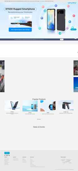 Captura de pantalla en.urovo.com