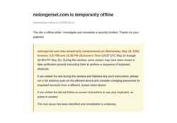 Snimka zaslona nolongerset.com