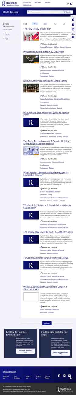 Screenshot blog.routledge.com