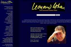 Screenshot leonardcohenfiles.com