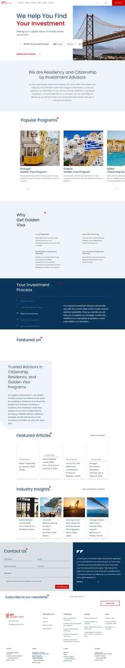 Captură de ecran getgoldenvisa.com