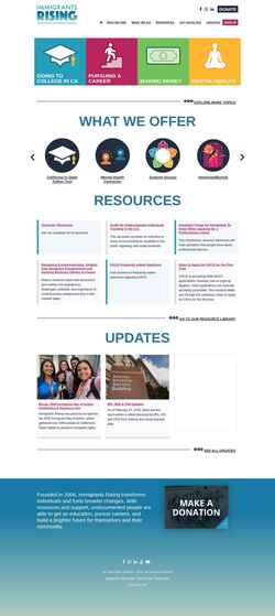 Screenshot immigrantsrising.org
