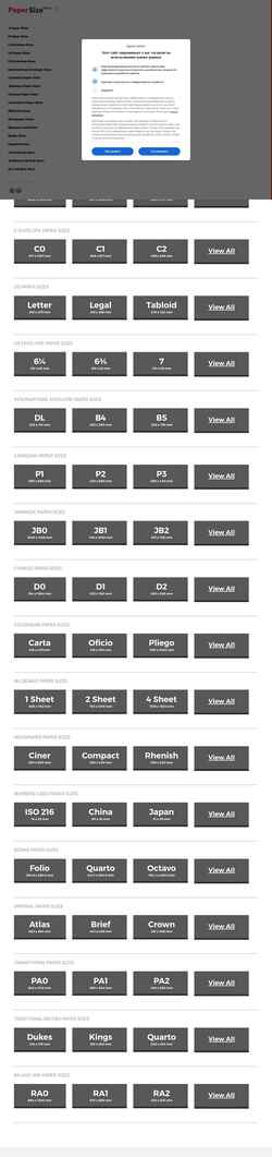 Ekraanipilt paper-size.com