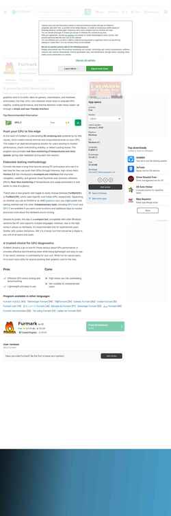 Skärmdump furmark.en.softonic.com