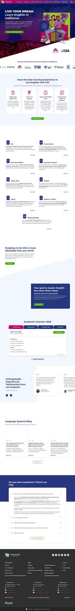 Posnetek zaslona languagesystems.edu