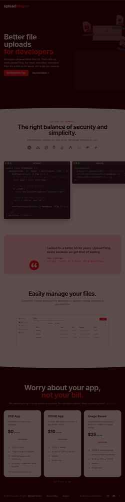 Skärmdump uploadthing.com