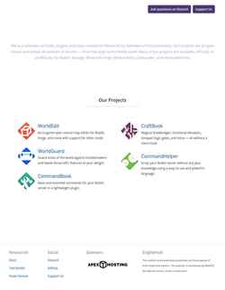 Skärmdump enginehub.org