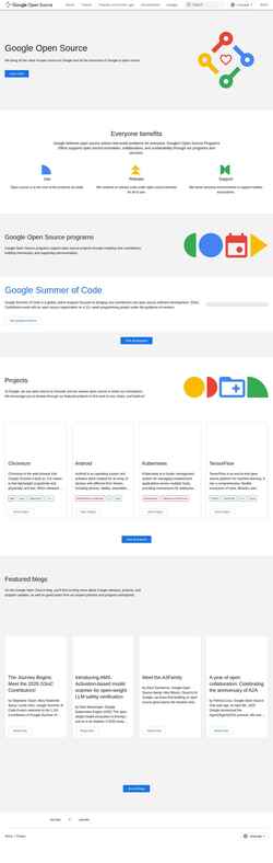 Screenshot opensource.google