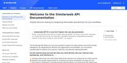 Captura de tela developers.similarweb.com