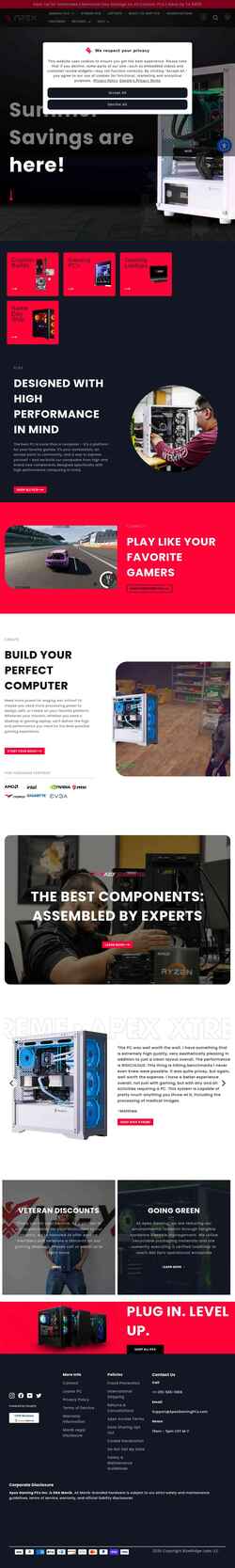 Ekran görüntüsü apexgamingpcs.com