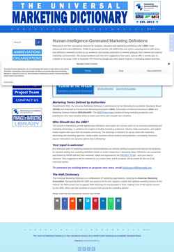 Captura de pantalla marketing-dictionary.org