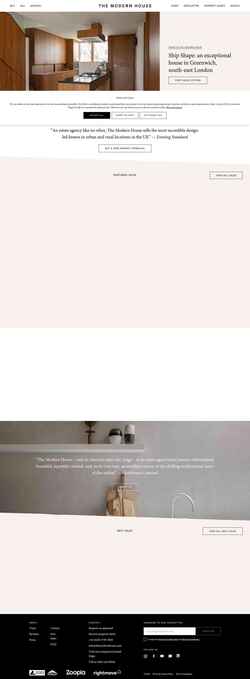Snímek obrazovky themodernhouse.com