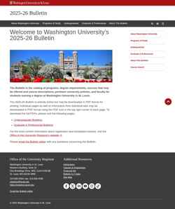 Screenshot bulletin.wustl.edu