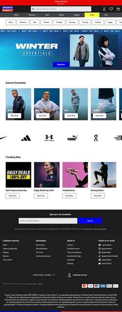 Captura de pantalla us.sportsdirect.com