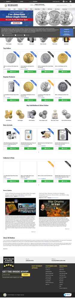 Captura de pantalla sdbullion.com