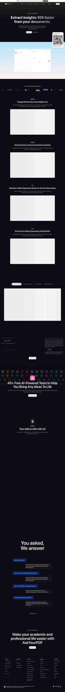Screenshot askyourpdf.com