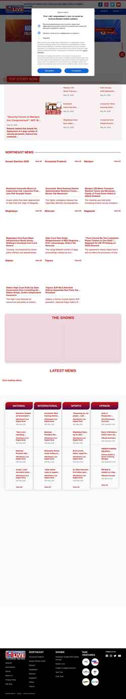 Screenshot northeastlivetv.com