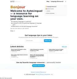 Captura de pantalla autolingual.com