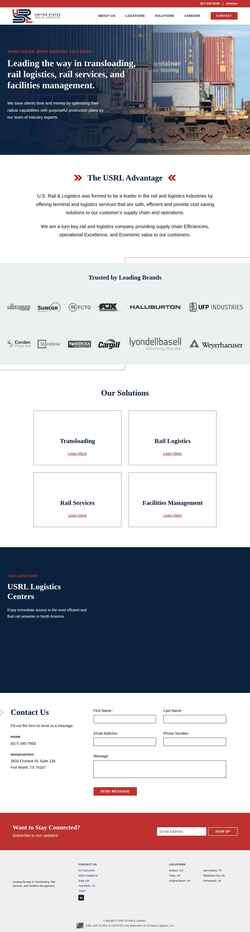Captura de pantalla usrailandlogistics.com
