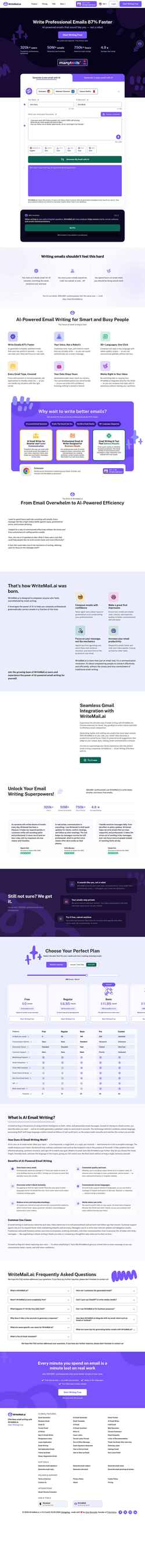 Screenshot writemail.ai