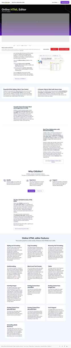 Captură de ecran onlinehtmleditor.dev
