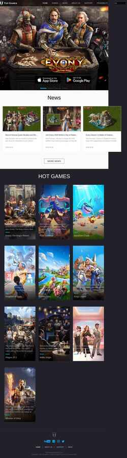 Ekrānuzņēmums topgamesinc.com