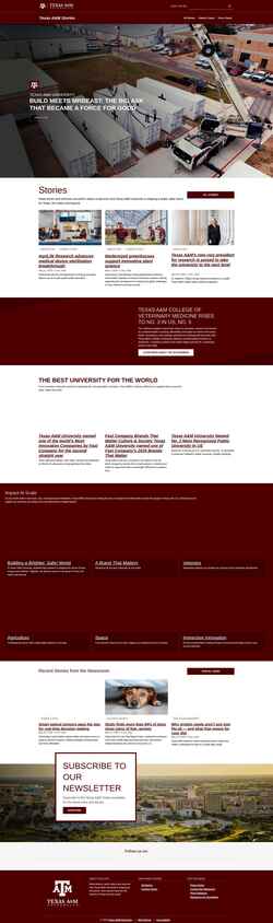 Screenshot stories.tamu.edu