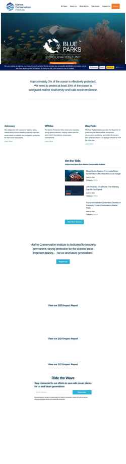 Captura de pantalla marine-conservation.org