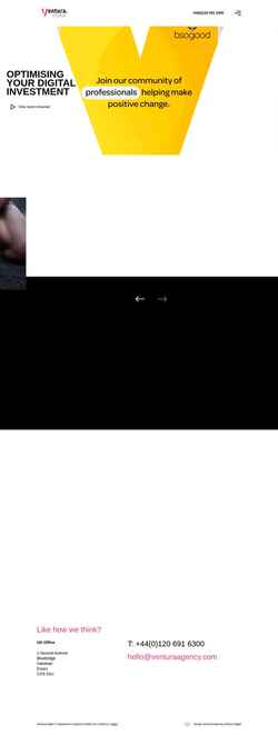 Skærmbillede venturaagency.com