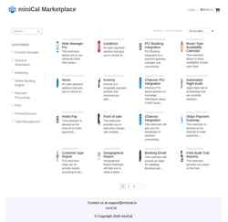 Captura de pantalla marketplace.minical.io