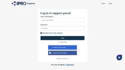 Skjermdump support.ipro-software.com