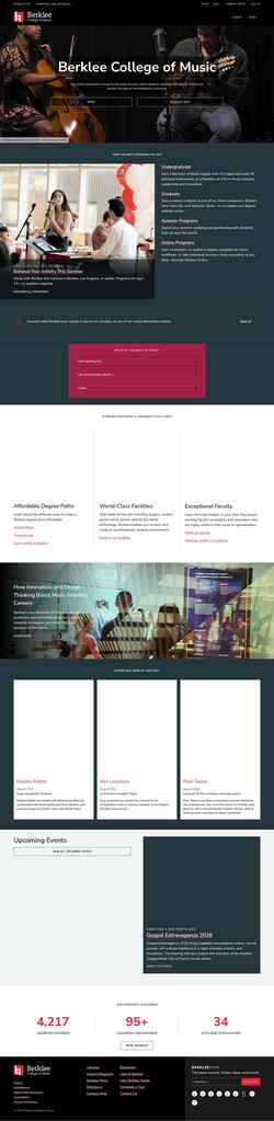 Screenshot college.berklee.edu