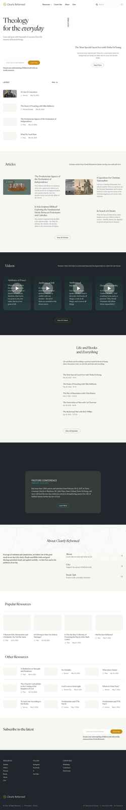 Captură de ecran clearlyreformed.org