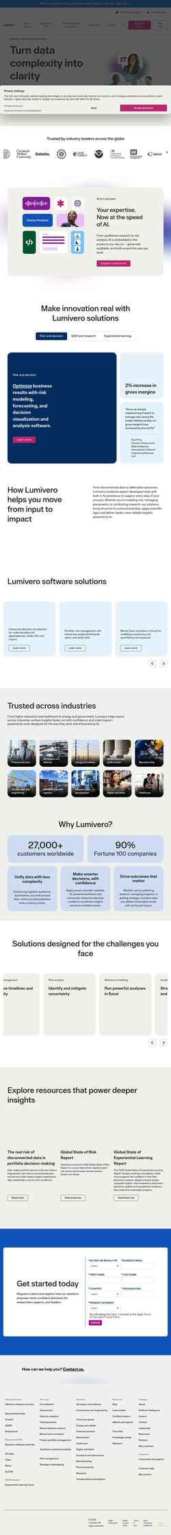 Ekraanipilt lumivero.com