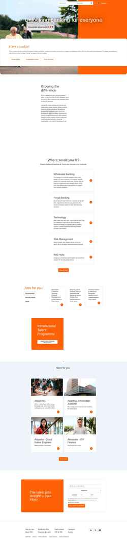 Posnetek zaslona careers.ing.com