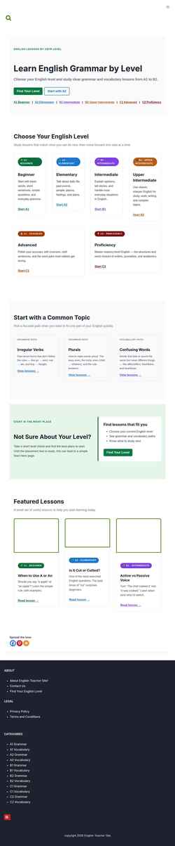Screenshot englishteachersite.com