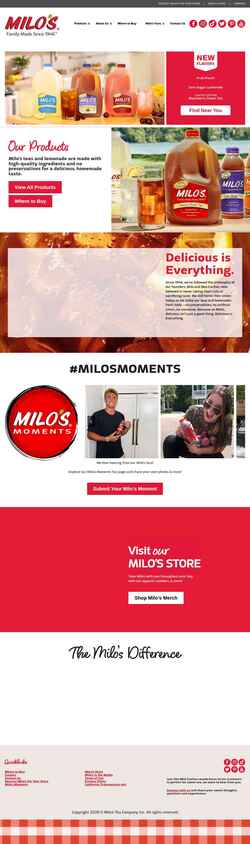 Снимак екрана drinkmilos.com