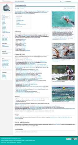 Zrzut ekranu openwaterpedia.com