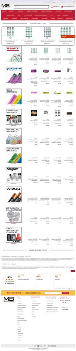 Captura de pantalla megabatteries.com