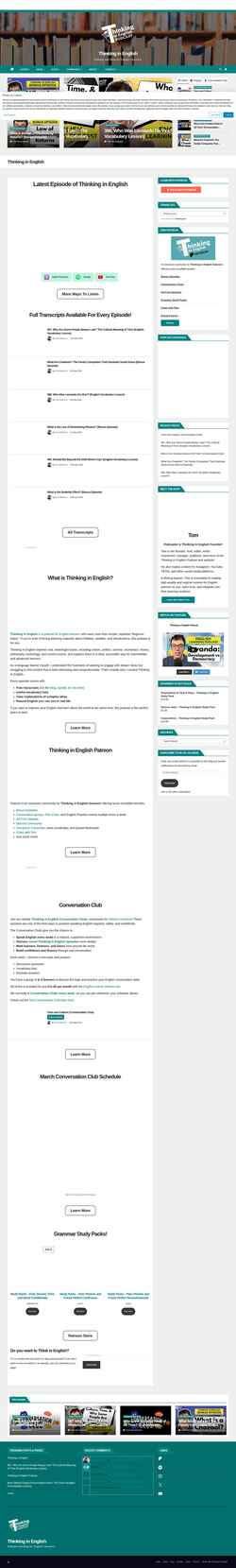 Captura de pantalla thinkinginenglish.blog
