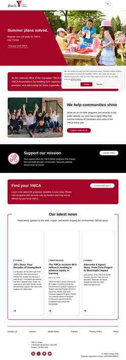 Screenshot ymca.ca