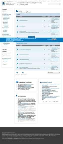 Schermata community.rti.com