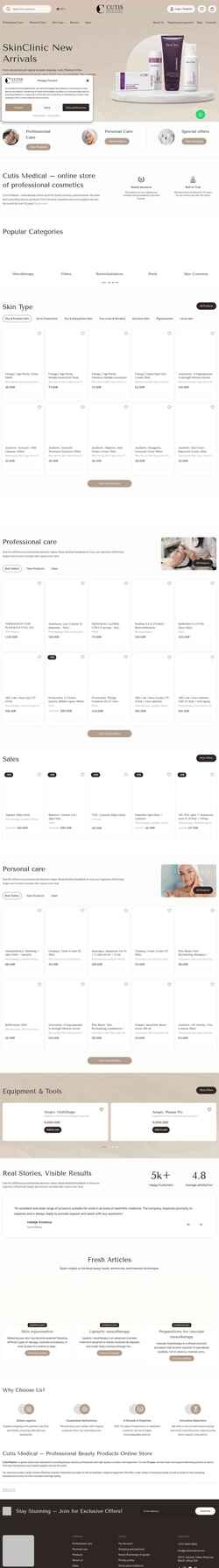 Snimka zaslona cutismedical.com