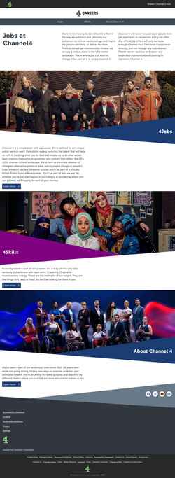 Zrzut ekranu careers.channel4.com