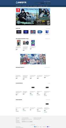 Captura de pantalla store.aksysgames.com