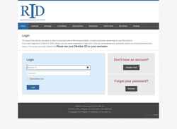 Ekraanipilt myaccount.rid.org